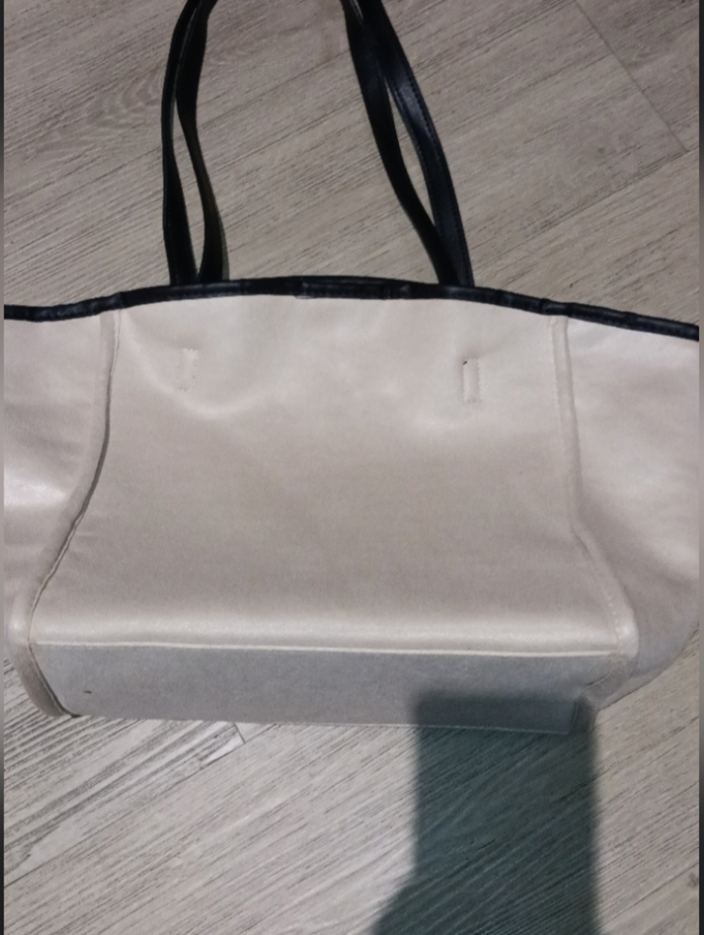 Neiman Marcus "Cozy Chic" Teddy Sherpa Tote – Tan/Black - Picture 2 of 5